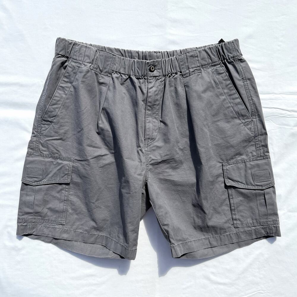 Tommy Bahama Survivor Cargo Shorts Men’s XL Gray Elastic Drawstring Waist
